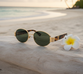 Golden green sunglasses