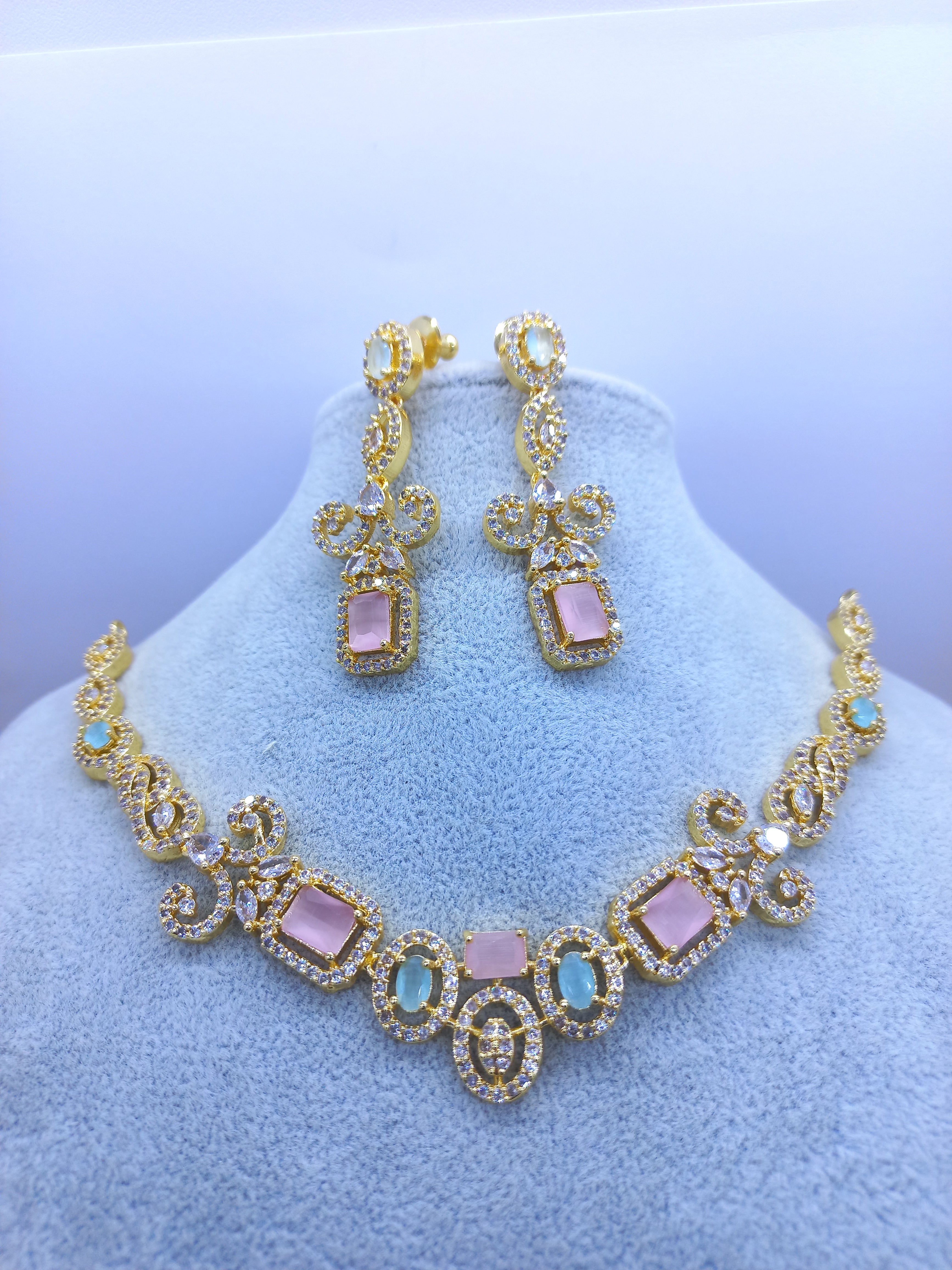 Golden multi stone set