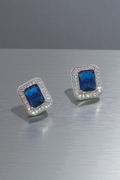 silver blue studs