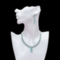 Silver mintgreen necklace