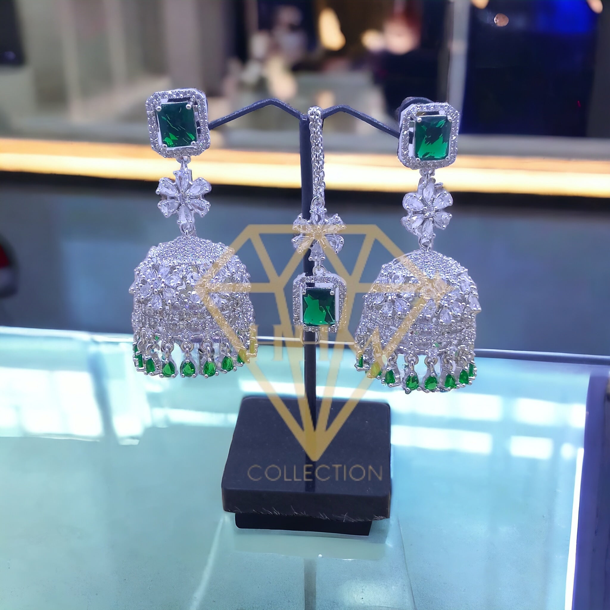 Silver big size jhumki