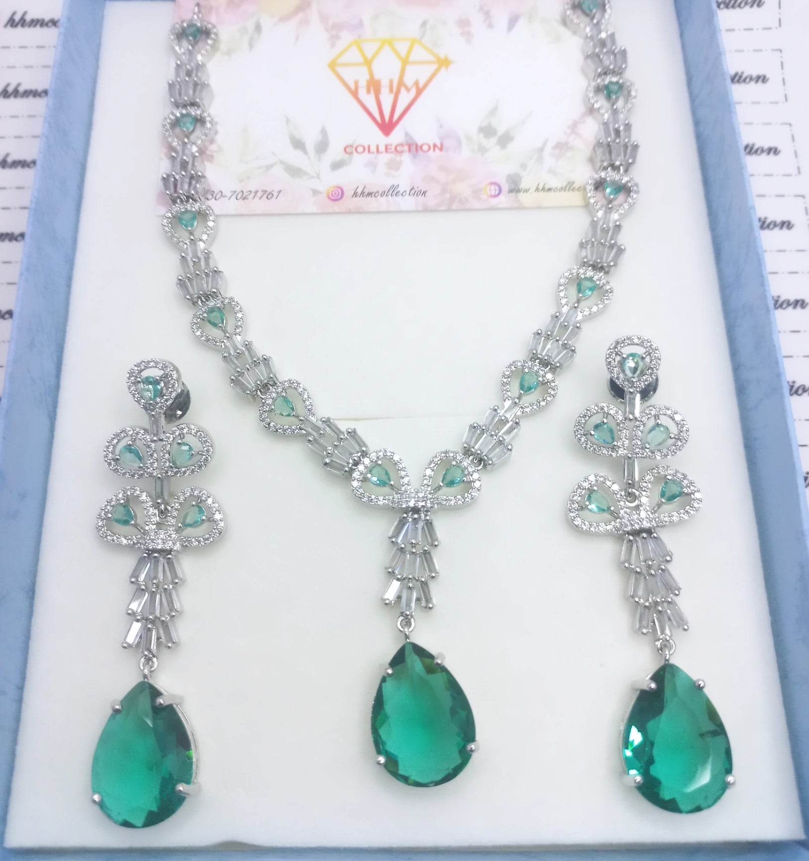 Silver seagreen set