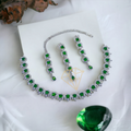 silver emerald sleek set