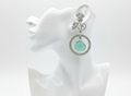 Silver mintgreen earings
